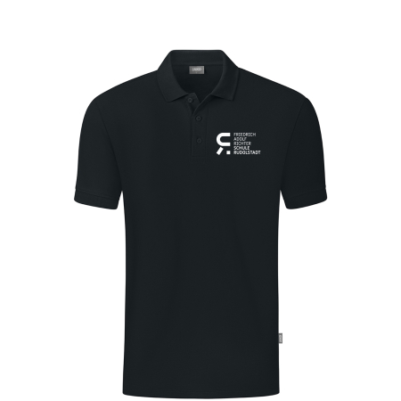 JAKO Polo organic | Herren | schwarz | Friedrich Adolf Richter Schule Rudolstadt