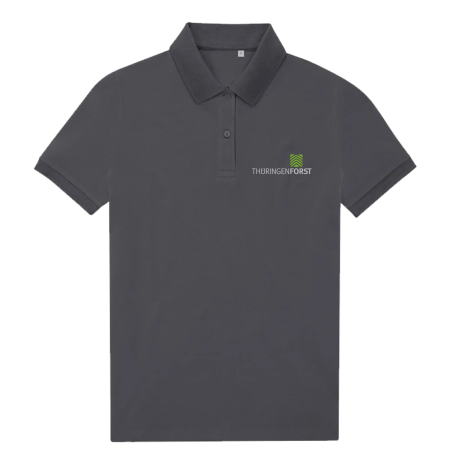 Poloshirt für Damen | ThüringenForst | Brustlogo | dark grey