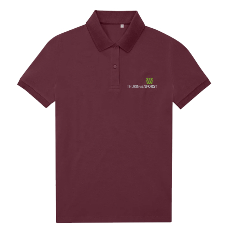 Poloshirt für Damen | ThüringenForst | Brustlogo | burgundy