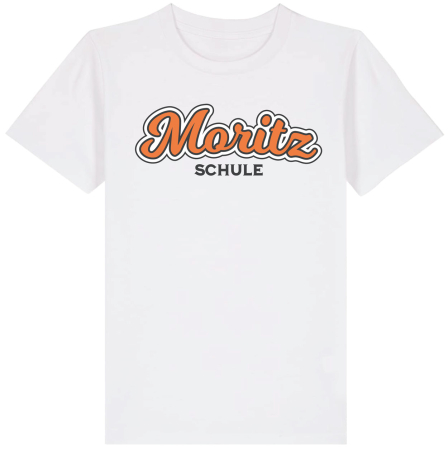 T-Shirt | Kinder | retro | white real | Moritzschule Erfurt