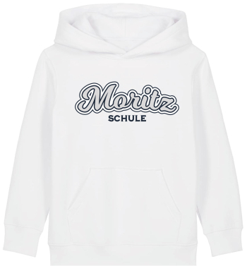 Hoodie | Kinder | retro | white | Moritzschule Erfurt
