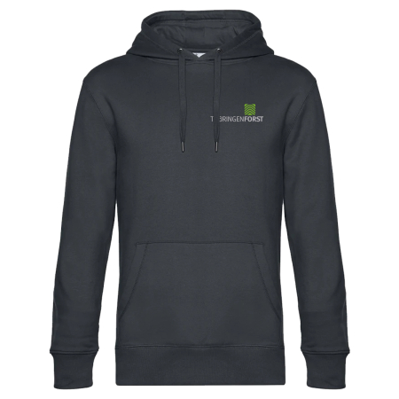 Kapuzenpullover für Herren | ThüringenForst | Brustlogo | asphalt