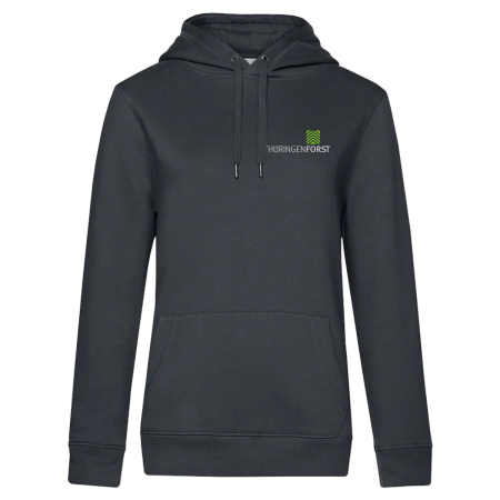 Kapuzenpullover für Damen | ThüringenForst | Brustlogo | asphalt