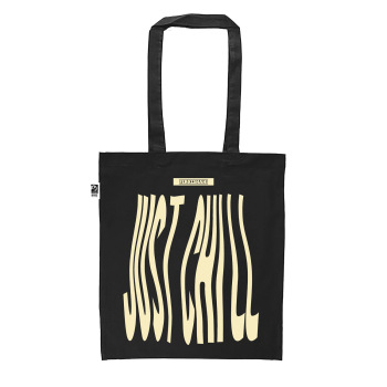 Fairtrade Cotton Bag Long Handles | Just Chill | black |...