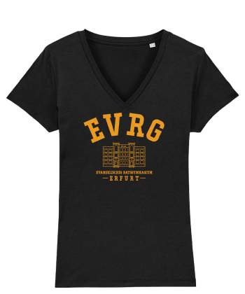 T-Shirt | Damen | V-Neck |  black - EVRG