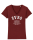 T-Shirt | Damen | V-Neck | burgundy - EVRG