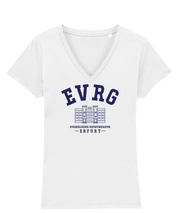 T-Shirt | Damen | V-Neck | white - EVRG