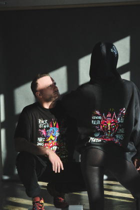 Kapuzensweatshirt Premium | Unisex | schwarz  | Marc Jung