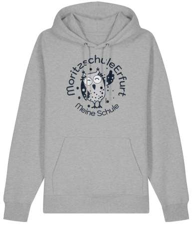 Hoodie | Kapuzensweatshirt | unisex | college | heather gray | Moritzschule Erfurt