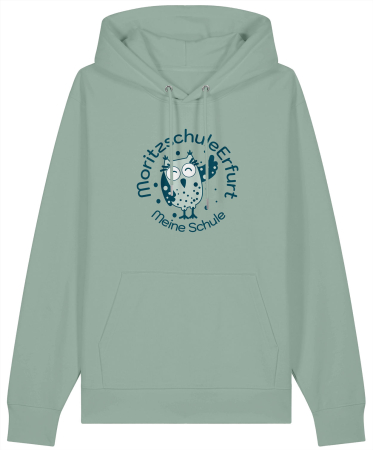 Hoodie | Kapuzensweatshirt | unisex | college | aloe | Moritzschule Erfurt