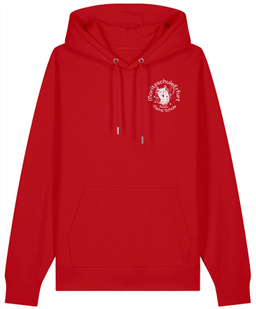 Hoodie | Kapuzensweatshirt | unisex | college mini | rot | Moritzschule Erfurt