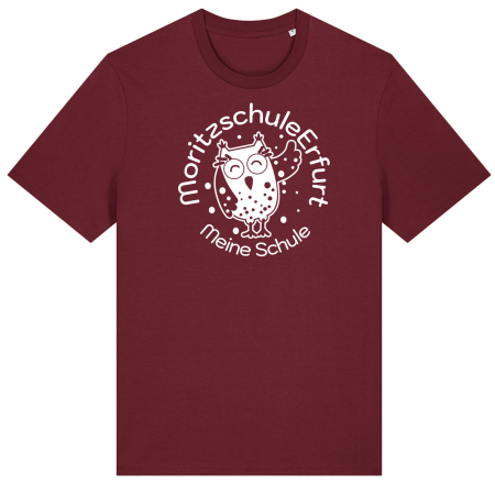 T-Shirt | unisex | college | burgundy | Moritzschule Erfurt