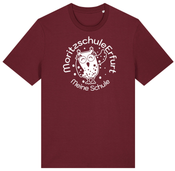 T-Shirt | unisex | college | burgundy | Moritzschule Erfurt