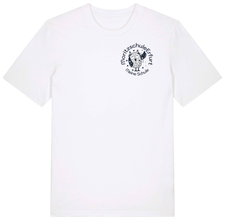 T-Shirt | unisex | college dezent | white | Moritzschule Erfurt
