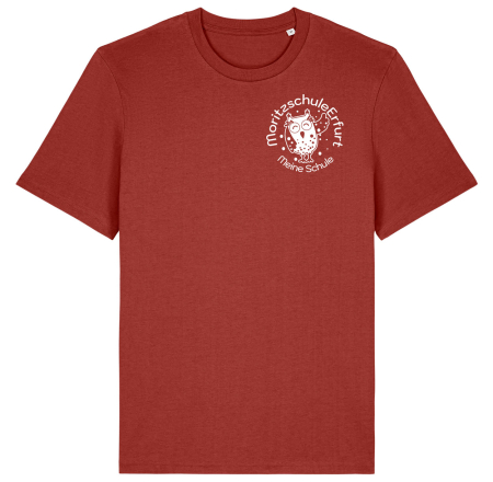 T-Shirt | unisex | college dezent | earth red | Moritzschule Erfurt