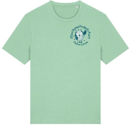 T-Shirt | unisex | college dezent | misty jade | Moritzschule Erfurt