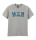 T-Shirt | Unisex | HZR T | Distressed French Navy | Ferozshahi | heather grey
