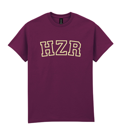 T-Shirt | Unisex | HZR T | College Vanilla | Ferozshahi | maroon