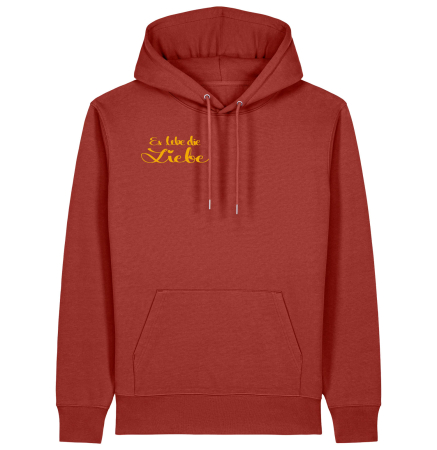 Kapuzensweatshirt Unisex | Singwoche & Kantorei | Es lebe die Liebe | Farbe: earthy red