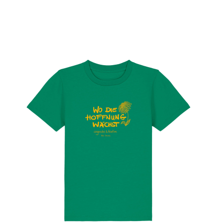T-Shirt für Kinder Unisex | Singwoche & Kantorei | Wo die Hoffnung wächst | Farbe: verdant green