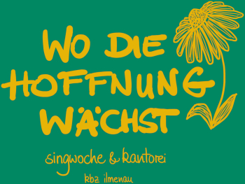 T-Shirt für Kinder Unisex | Singwoche & Kantorei | Wo die Hoffnung wächst | Farbe: verdant green