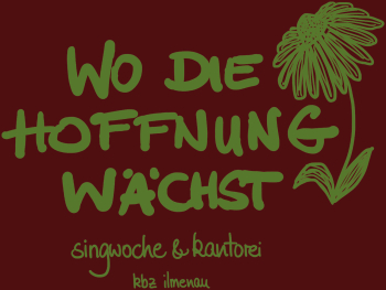 Kapuzensweatshirt für Kinder Unisex | Singwoche & Kantorei | Wo die Hoffnung wächst | Farbe: burgundy