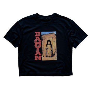 Cropped Oversized Tee | Erwachsene | Bamyan - Buddha | black