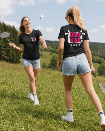 T-Shirt Damen | Dorfkind Radio | Farbe: schwarz