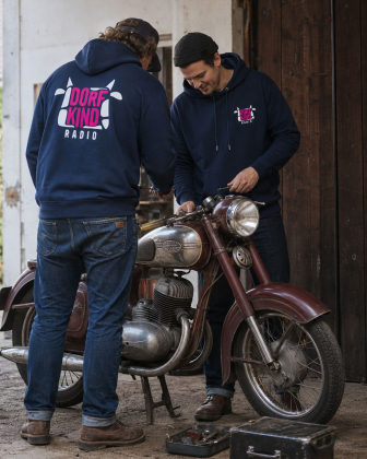 Hoodie | Unisex | Dorfkind Radio | Farbe: navy
