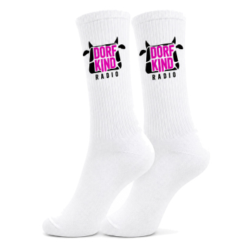 Socken | Crew Socks | Dorfkind Radio | Farbe: weiß