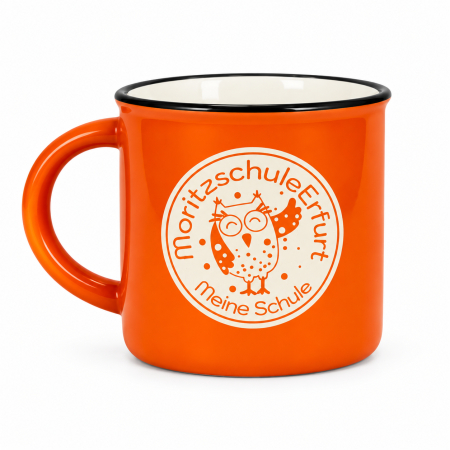 Keramiktasse - Moritzschule - orange