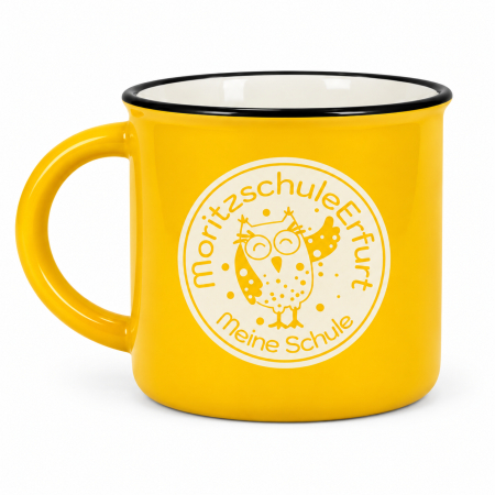Keramiktasse - Moritzschule - gelb