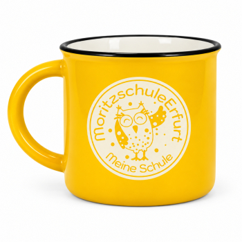 Keramiktasse - Moritzschule - gelb