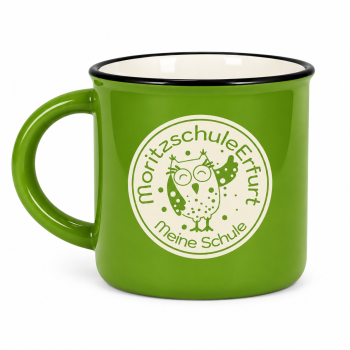 Keramiktasse - Moritzschule - grün
