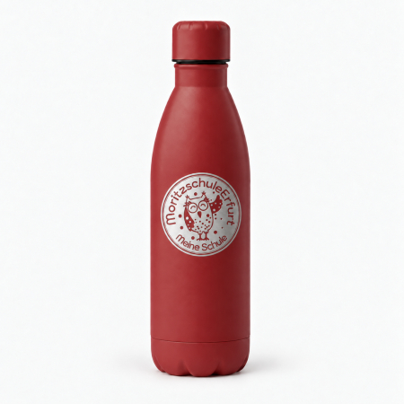 Trinkflasche | Edelstahl | Moritzschule | rot