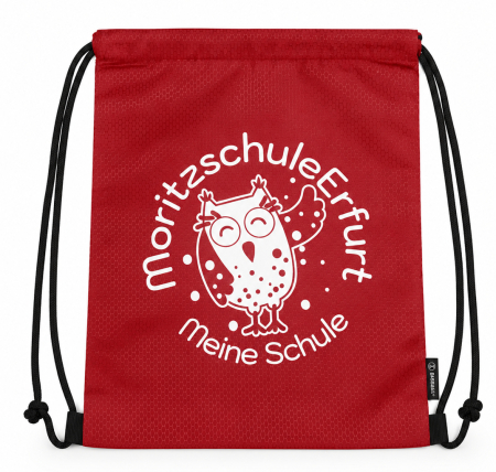 Rucksackbeutel | Seilrucksack | Polyester | Moritzschule | rot