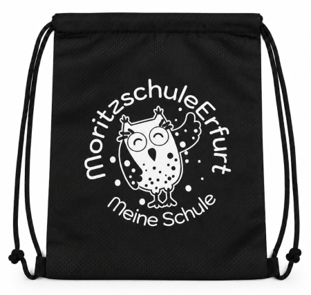 Rucksackbeutel | Seilrucksack | Polyester | Moritzschule | schwarz