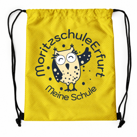 Rucksackbeutel | Seilrucksack | Polyester | Moritzschule | gelb