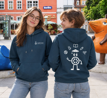 Hoodie | Unisex | Campus Erfurt | Einfarblogo | Farbe: deep teal
