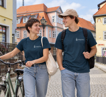 T-Shirt Unisex | Campus Erfurt | Einfarblogo | Farbe: deep teal