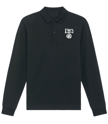 Poloshirt log sleeve | Unisex | black | Edith-Stein-Schule Erfurt