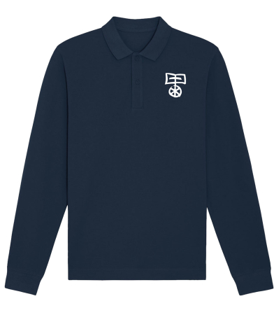 Poloshirt log sleeve | Unisex | french navy | Edith-Stein-Schule Erfurt