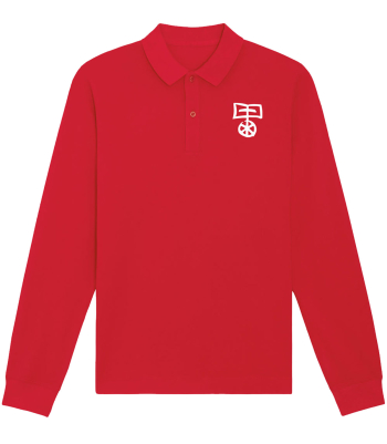 Poloshirt log sleeve | Unisex | red | Edith-Stein-Schule...