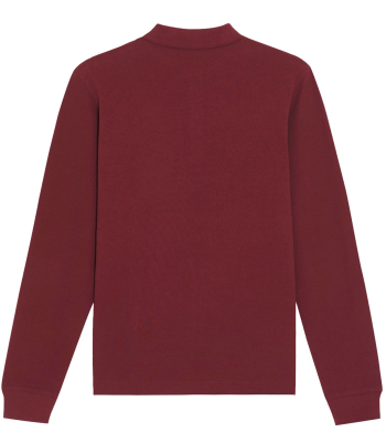 Poloshirt log sleeve | Unisex | burgundy |...