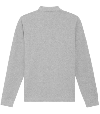 Poloshirt log sleeve | Unisex | heather grey |...