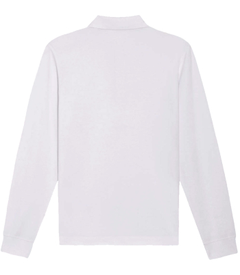 Poloshirt log sleeve | Unisex | white |...