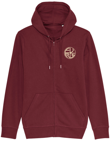 Zipper | Kapuzenjacke | Herren | burgundy | EVRG Kreislogo