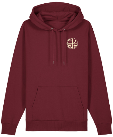 Hoodie | Kapuzensweatshirt | Herren | burgundy | EVRG Kreislogo