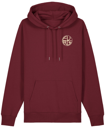 Hoodie | Kapuzensweatshirt | Herren | burgundy | EVRG Kreislogo