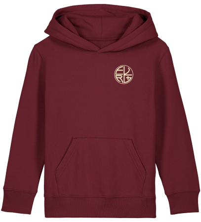 Hoodie | Kapuzensweatshirt | Kinder | burgundy | EVRG Kreislogo